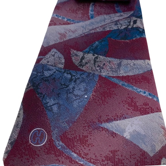 Vintage Halston & Halston III Tie Lot of 2 Italy‎ USA 1990s Geo Abstract Prints - Picture 9 of 12